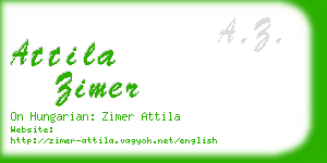attila zimer business card